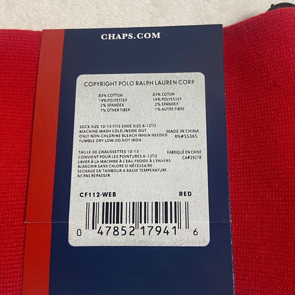 Chaps premium dress crew socks 1 pair - Picture 4 of 4